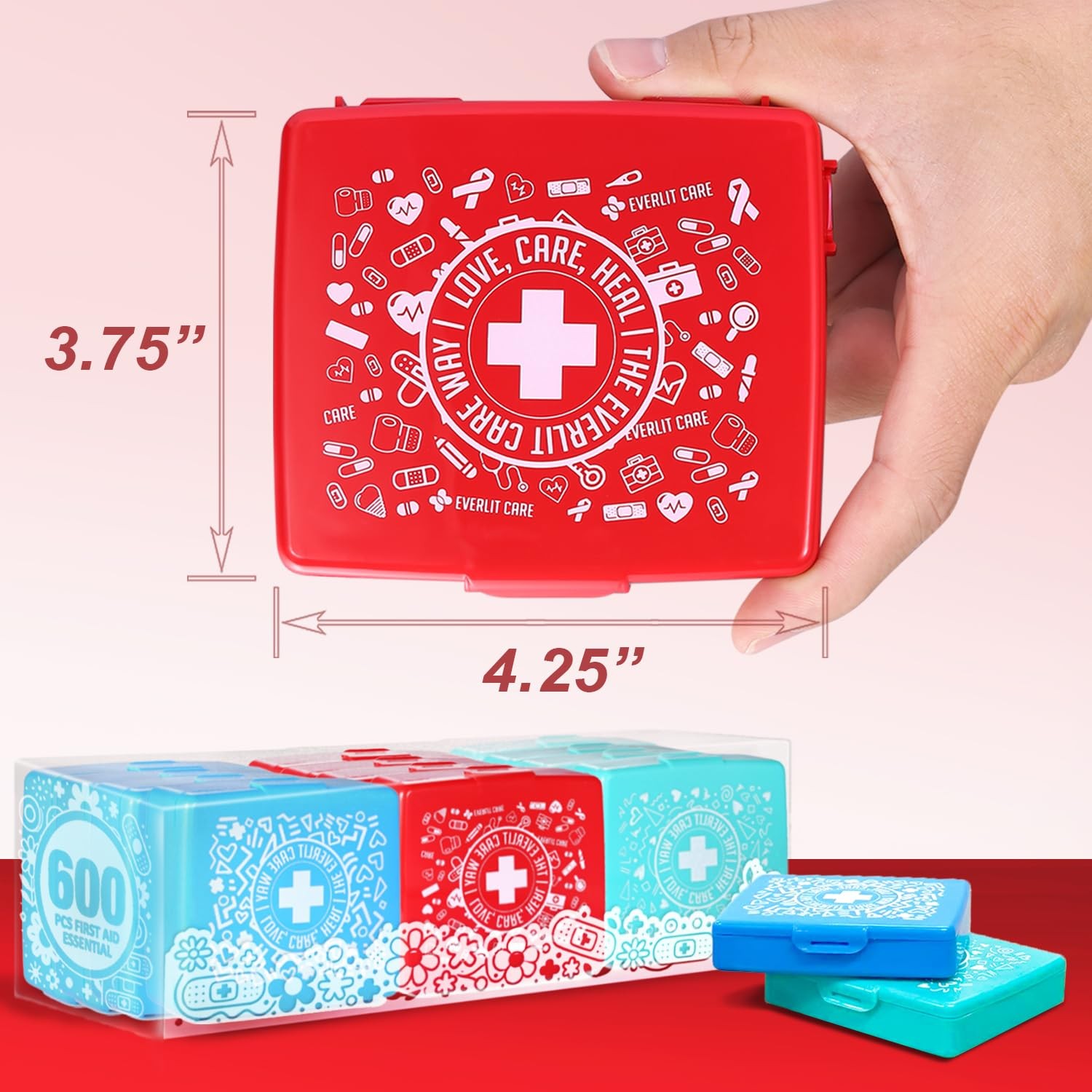 EVERLIT Pocket-Aid Mini First Aid Kit | Compact, Portable Hard-Shell Cases of…
