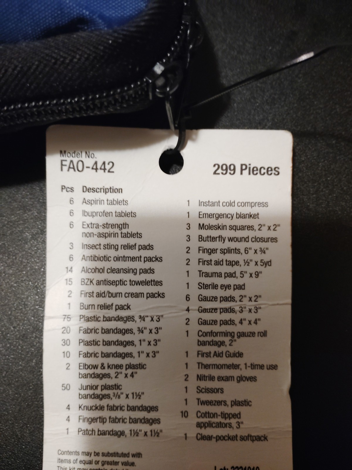 FIRST AID ESSENTIALS All-Purpose Kit FAO-442 * New Never Opened * 299 Pieces *