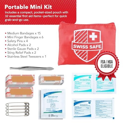 2-in-1 First Aid Kit for Car, Travel & Home – 348 Pcs Medical Emergency Aid, Sur