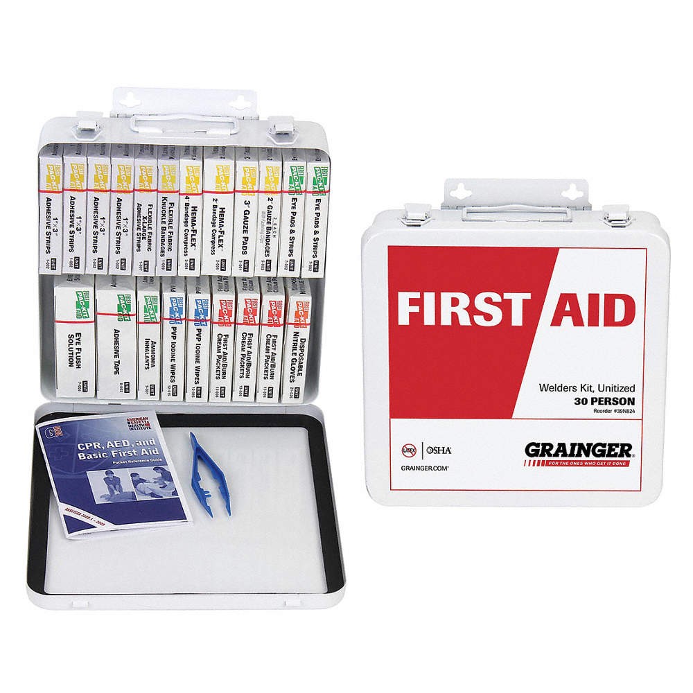 GRAINGER APPROVED 54577 Burn Care Kit,171pcs,2.75"W,9.5"H,White 39N824