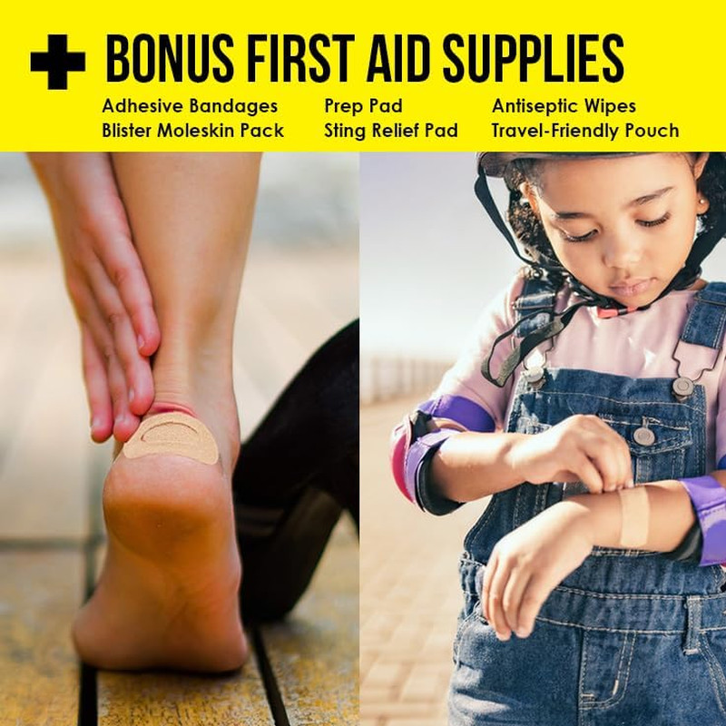 Travel Essential Medicine First Aid Kit I Bonus Medical Supplies I TSA Compliant