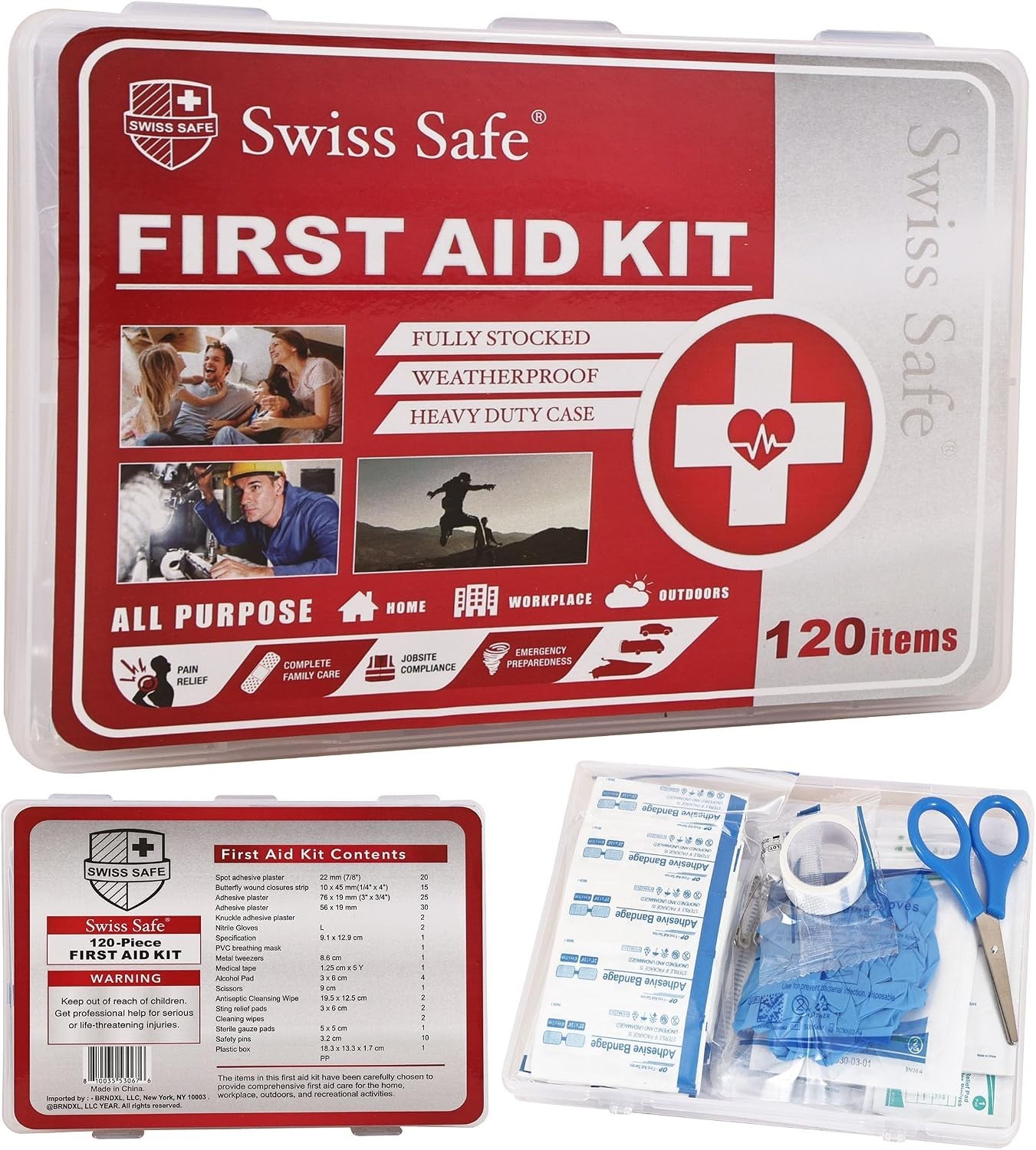 Compact 120-Piece Hard Shell Mini First Aid Kit for Travel & Outdoor Emergencies