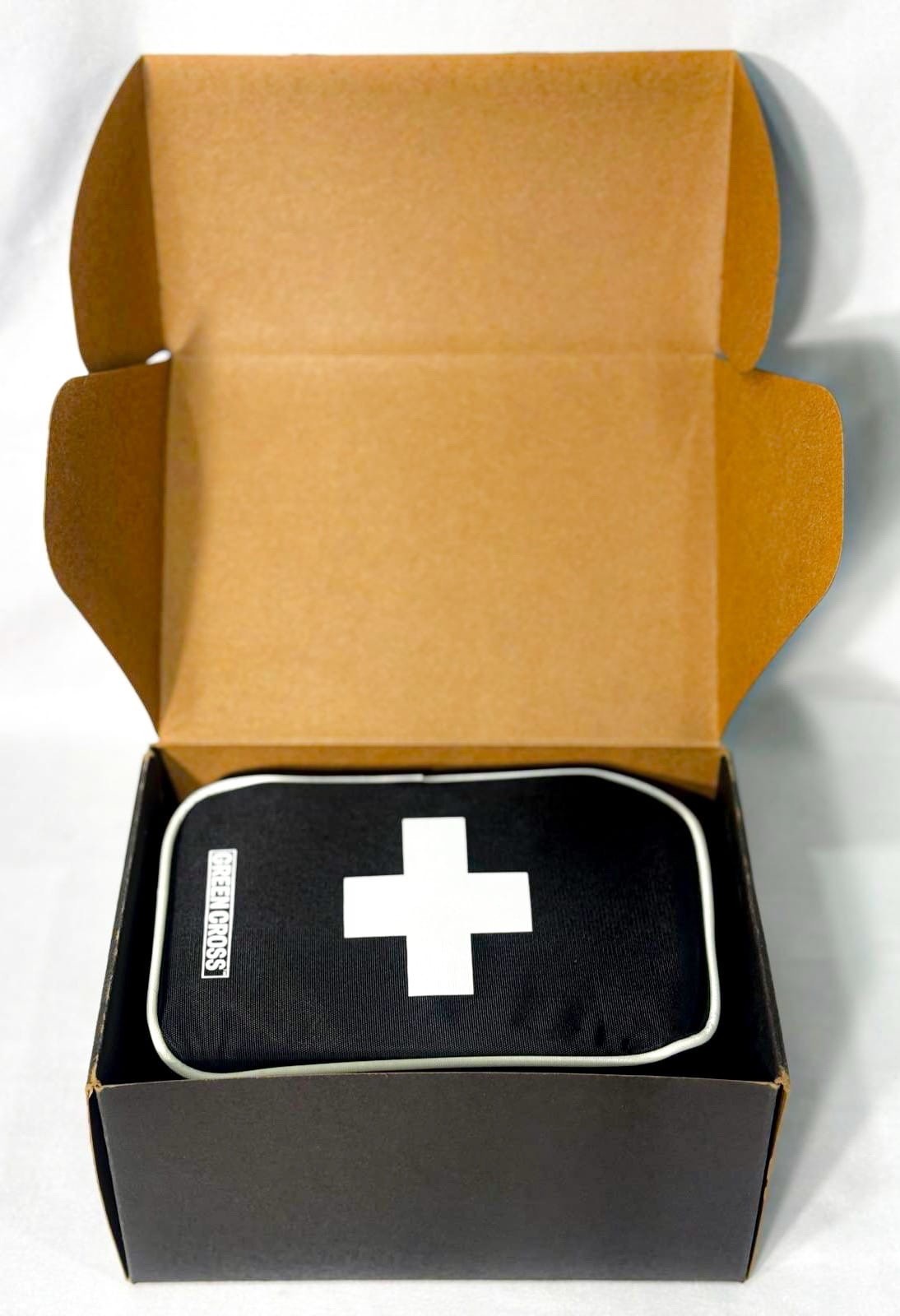 Travel First Aid Medical Organizer Bag Green Cross w/ Strap & Lock (A3)