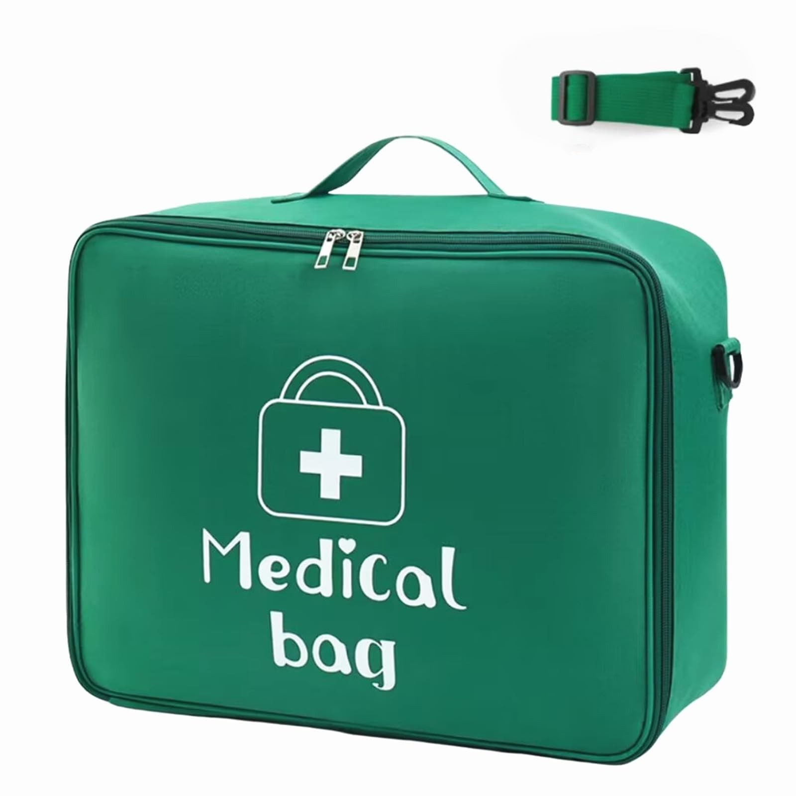 Red First Aid Bag Empty 1st Aid Bag Medical Travel Case Emergency Storage Com…