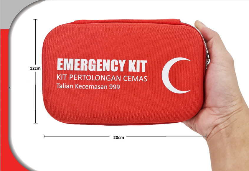 First Aid Kit Water Resistant Pouch Survival Home Car Medical Travel (EVA Case)