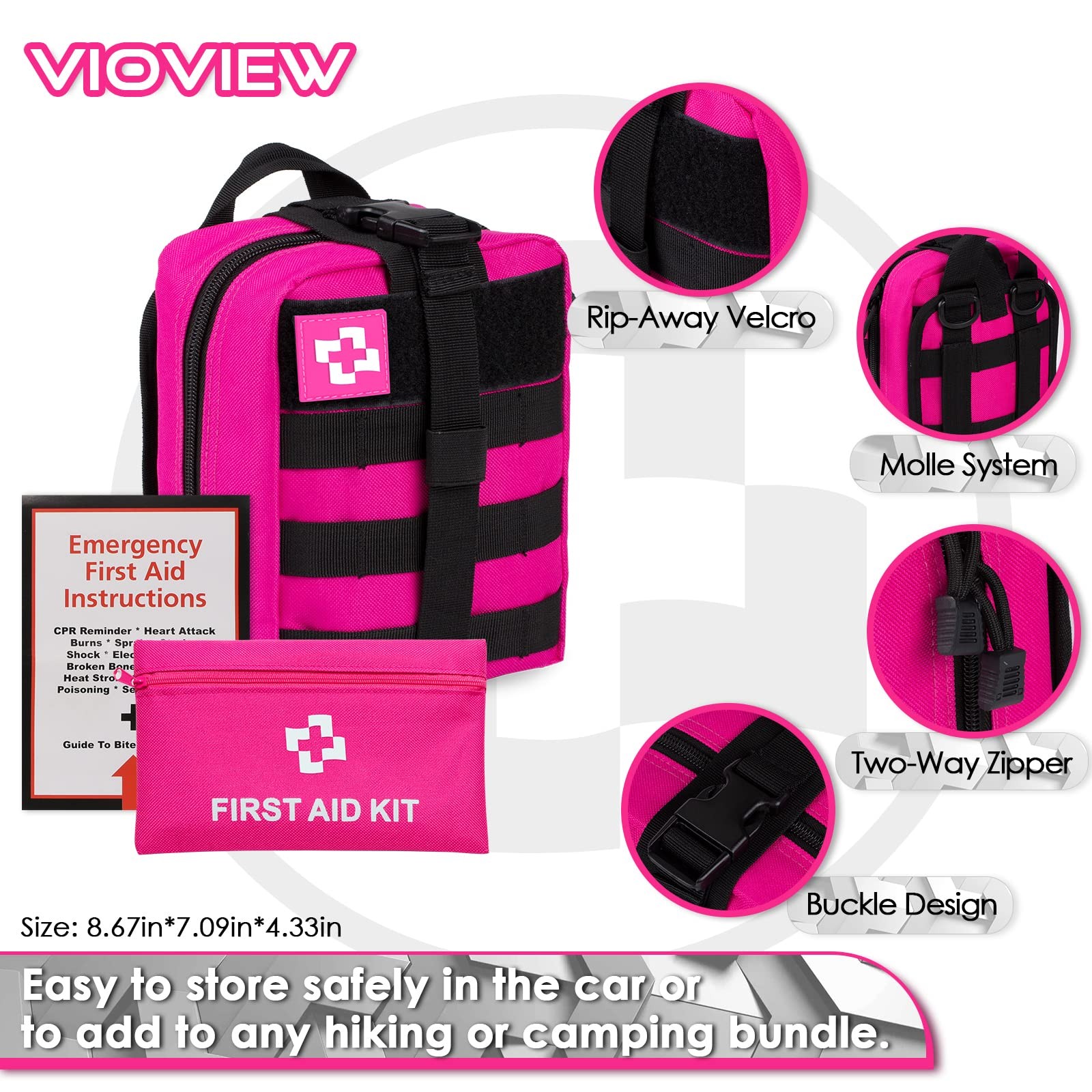 Emergency Survival Kit and First Aid Kit, Self Defense Kit Safety Kit for Wom…