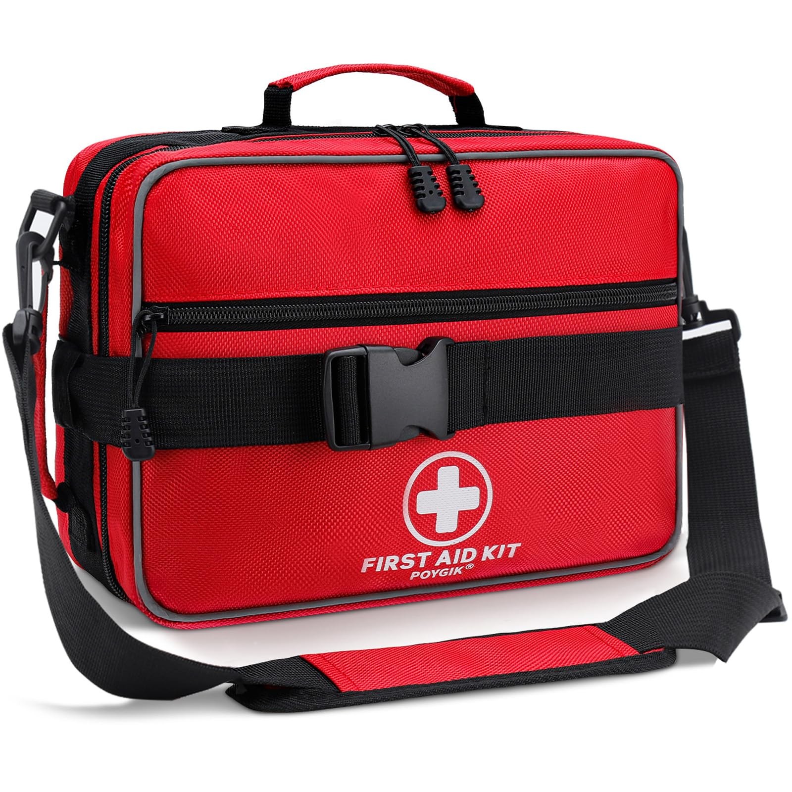 Poygik Premium 420 Piece Large First Aid Kit for Home, Car, Travel, Red
