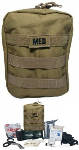 ELITE FIRST AID Military IFAK Kit FULLY-STOCKED Medic Trauma EMS Camp Hike Hunt