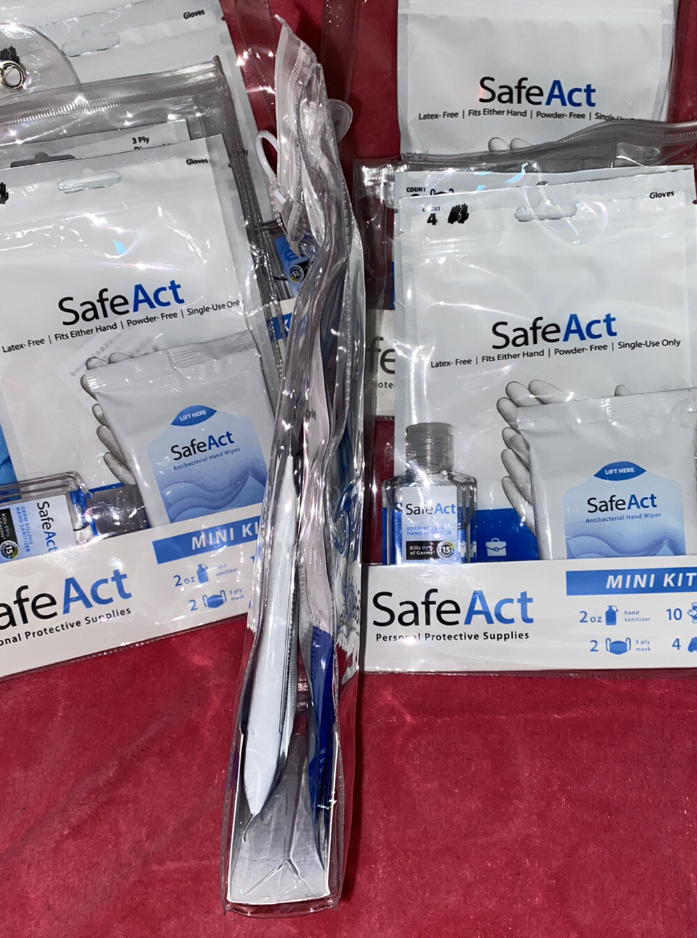 5- SAFE ACT Personal Protective Supply Mini/Travel Kit PPE NEW/SEALED Ships Fast