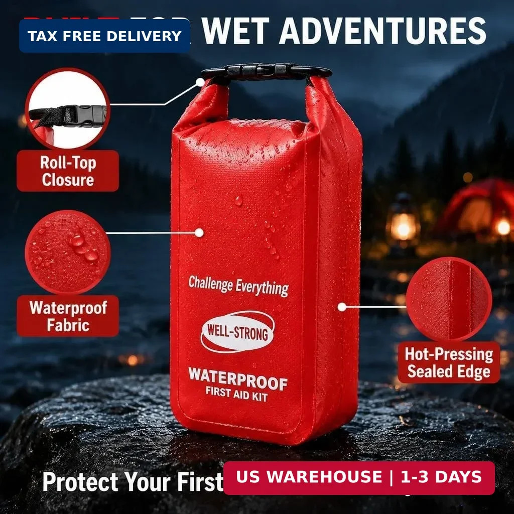 Waterproof First Aid Kit Roll Top Boat Emergency Kit with Waterproof Contents fo