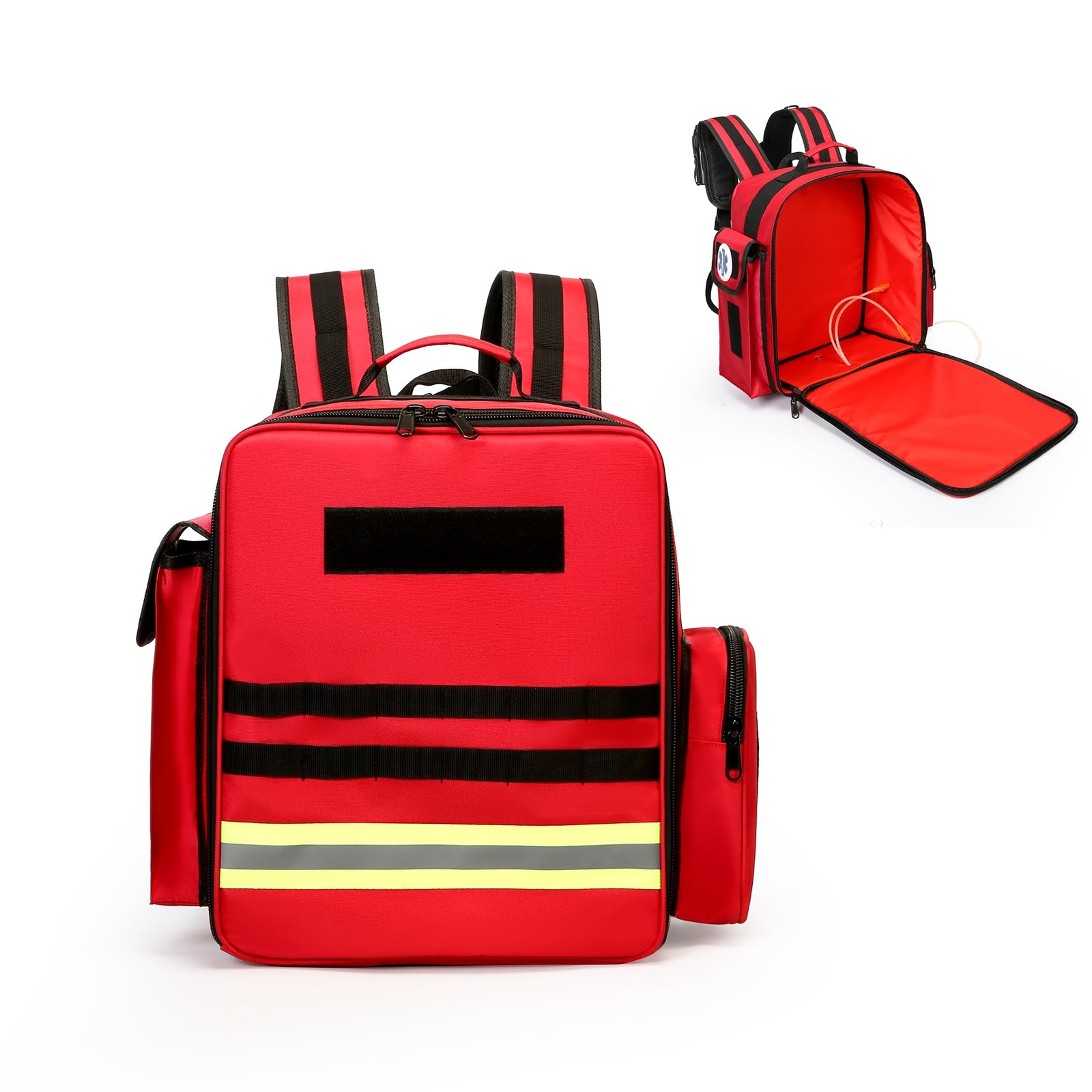 First Aid Bag Empty Bag,High-Capacity Heavy-Duty ECG Backpack Equipment Case …