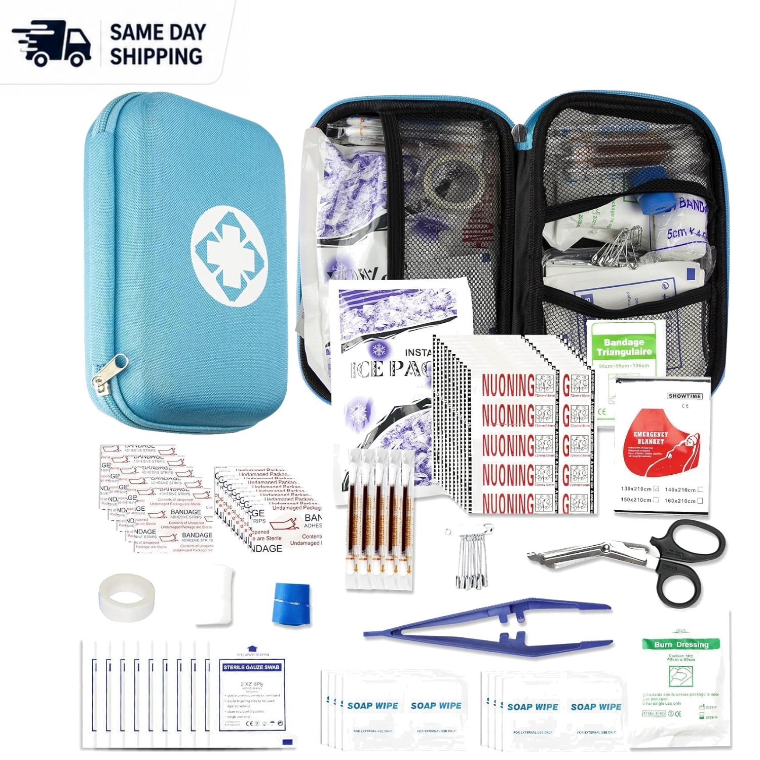 Portable 276-Piece First Aid Kit – Lightweight Safety Essentials for Adventures