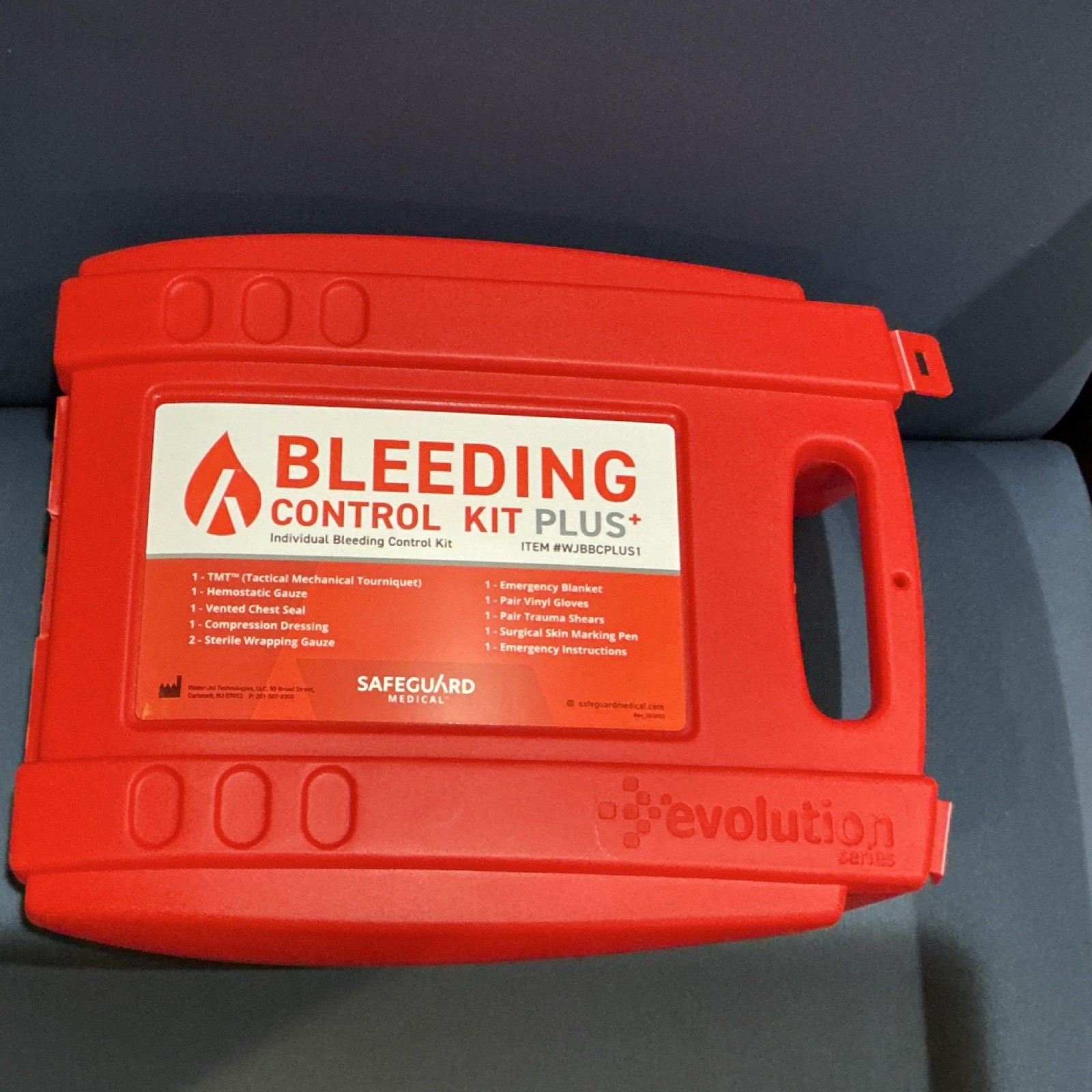 Safeguard Medical Bleeding Control Kit Plus+ Red Case Tourniquet WJBBCPLUS1