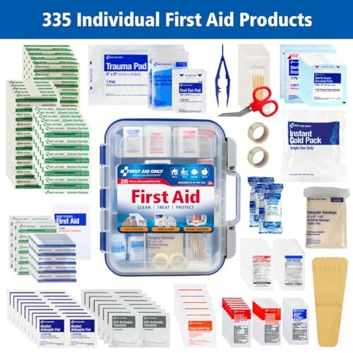 335 Piece First Aid Kit for Home Office and Car Emergency Supplies