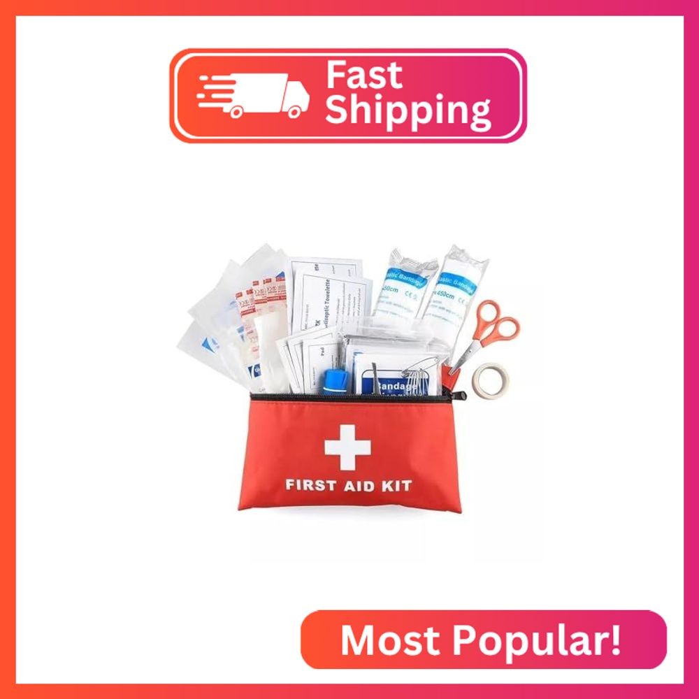 Rattygan Style Travel Survival First Aid Emergency Kit – 95 Pieces – Compact & L