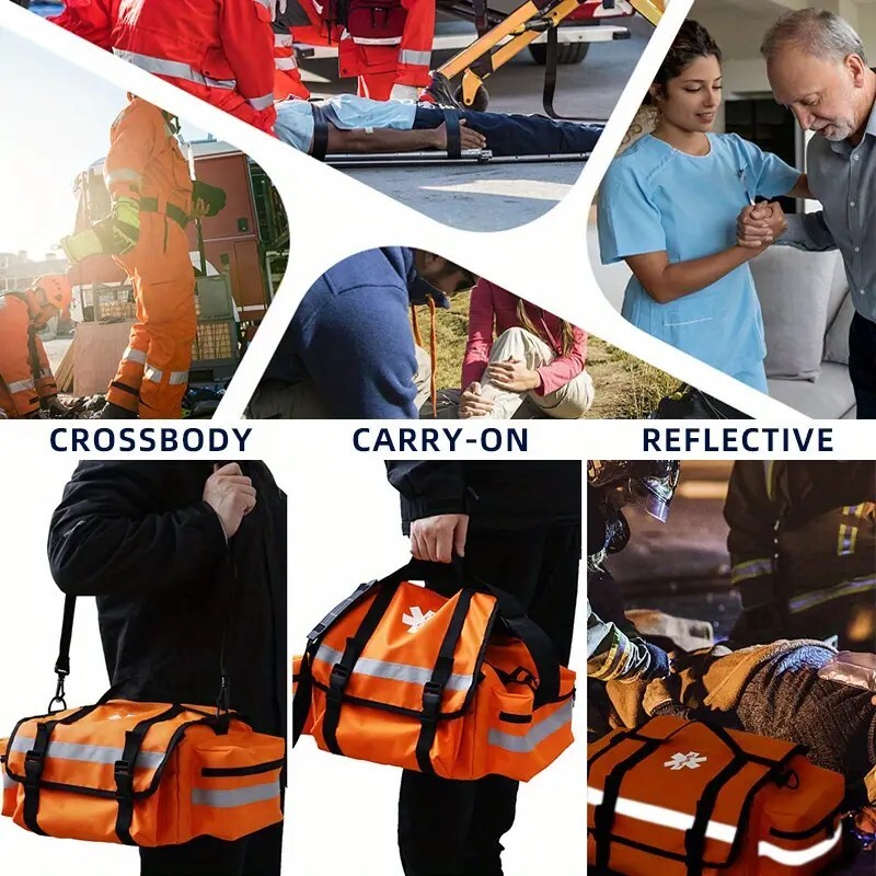 First Aid Bag EMT Bag Medical Supplies Trauma First Responder Bag Red LARGE