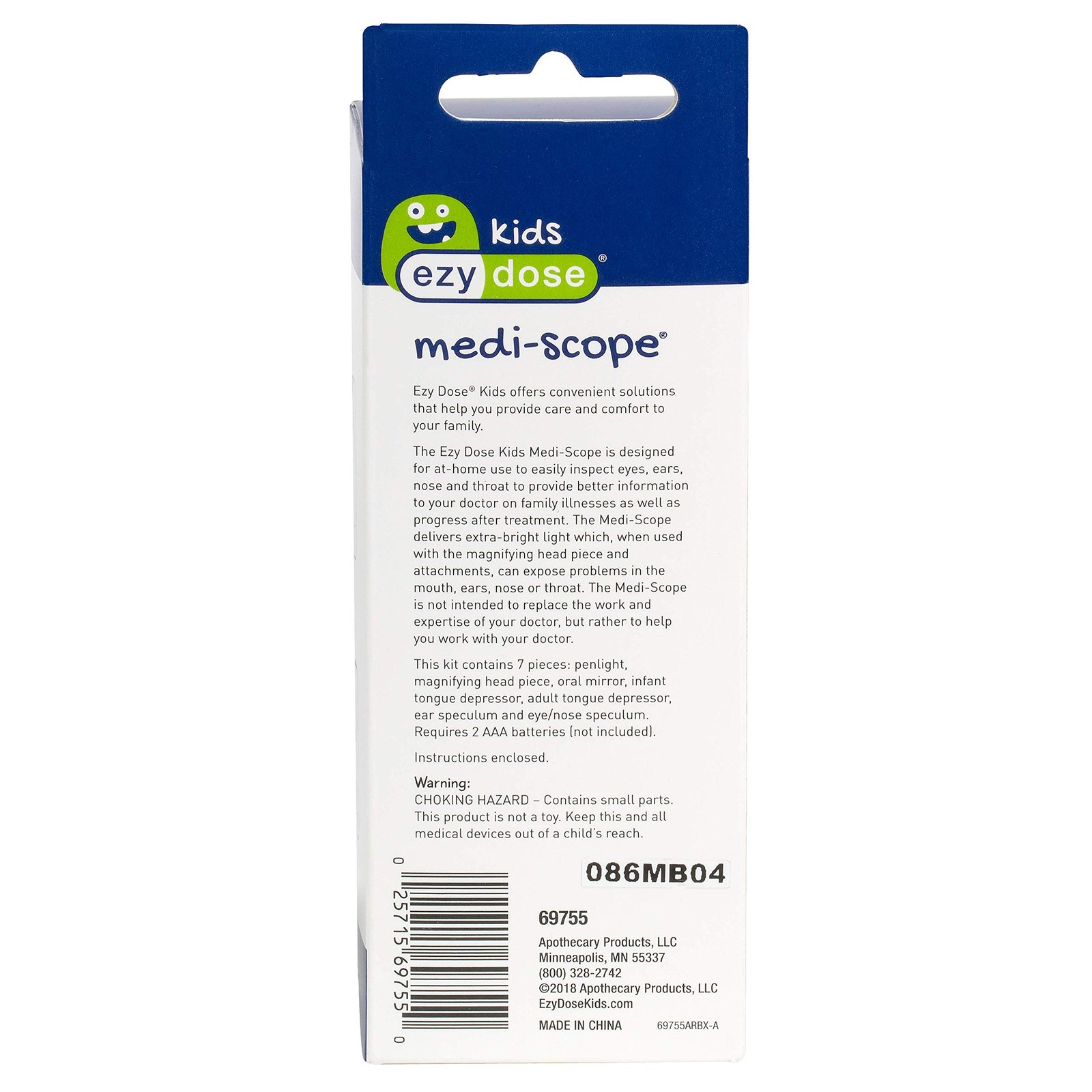 Ezy Dose Kids Medi Scope Kit, 7-in-1 Tool for Eyes, 5 Piece Set, Various