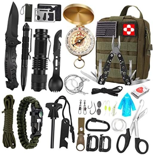 Survival Kit, 32 in 1 Professional Emergency Survival Gear Equipment Tools