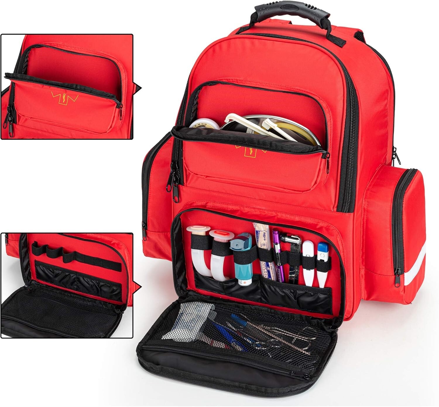 Trauma First Responder Bag Medical Emergency Kit Storage Jump Pack for EMT Po…