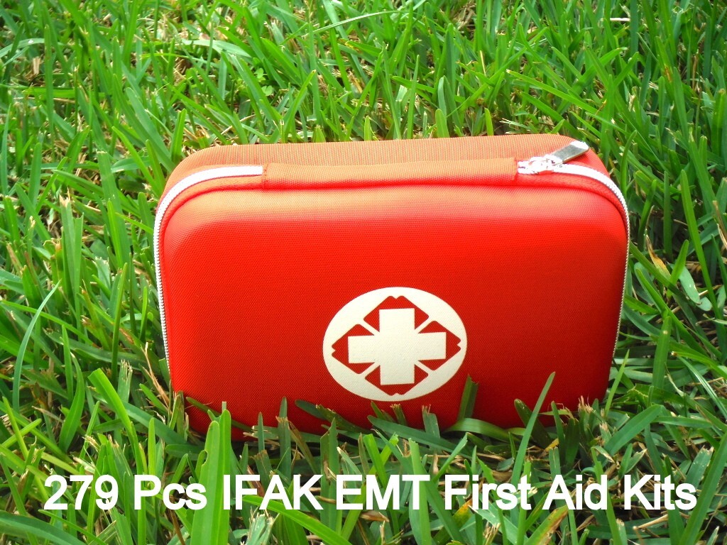279 Pc EVA Hard Case First Aid Kit Emergency Trauma Military Survival Travel