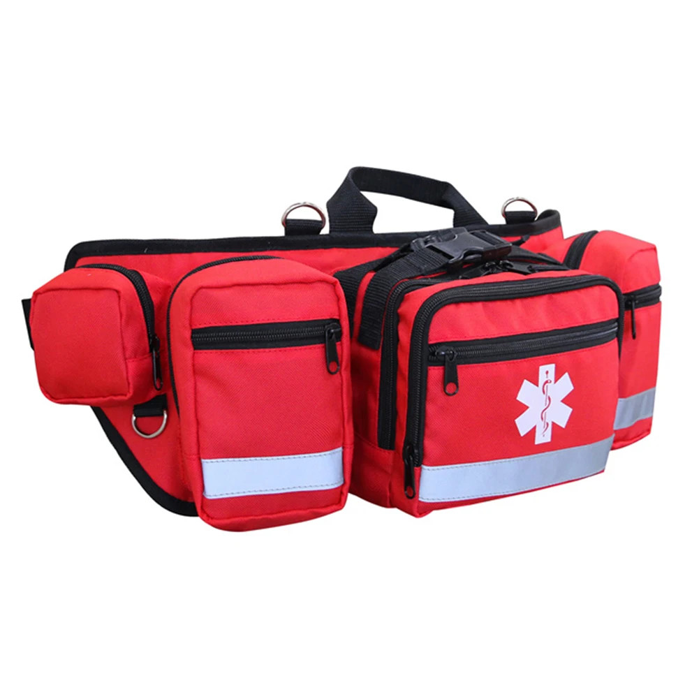 First Aid Kit Medi-cal Bag For Hiking Travel Home Emergency Treatment Case Red