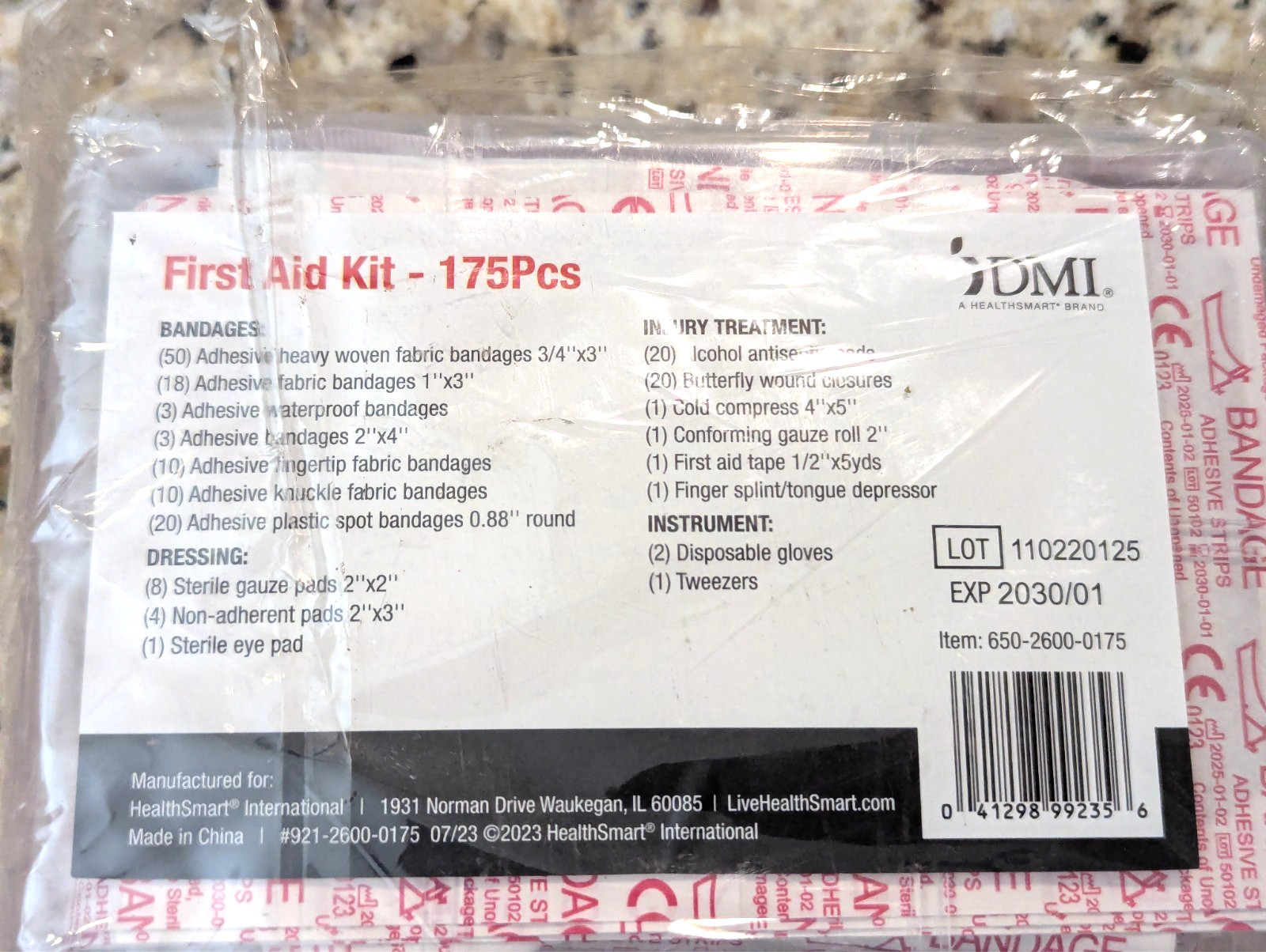 DMI 175-Piece First-Aid Kit, All-Purpose Use for Minor Cuts & Scrapes Bandages