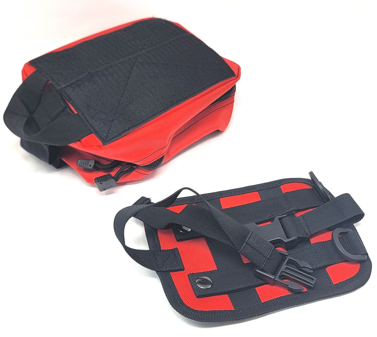 Medical Molle Rip Away Bag for First Aid Supplies Home Office Travel Camping-RED