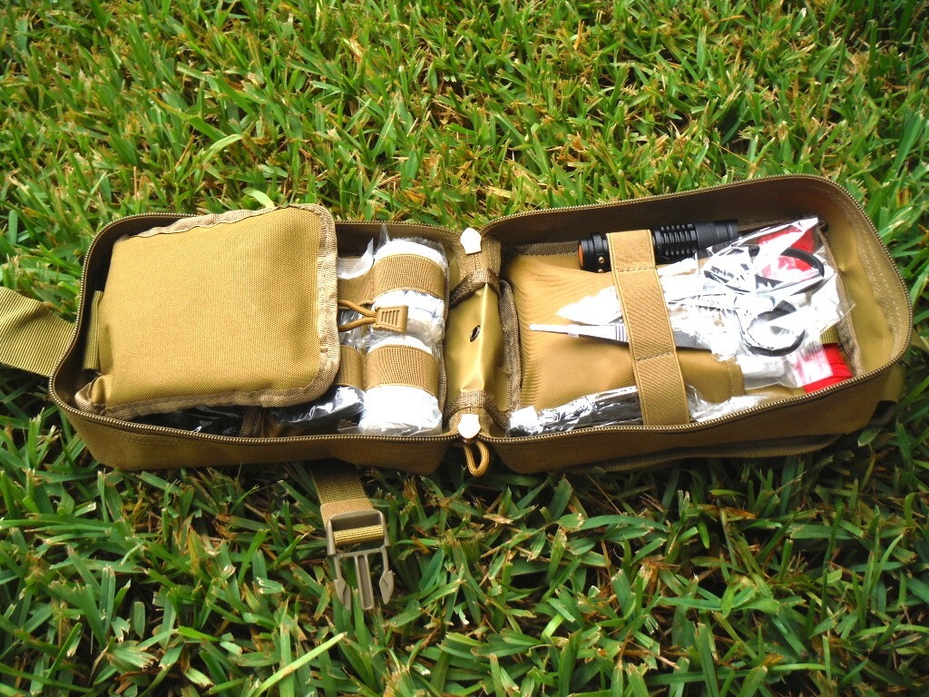 251Pcs First Aid Kits For Survival Emergency Sport Military Travel IFAK Khaki