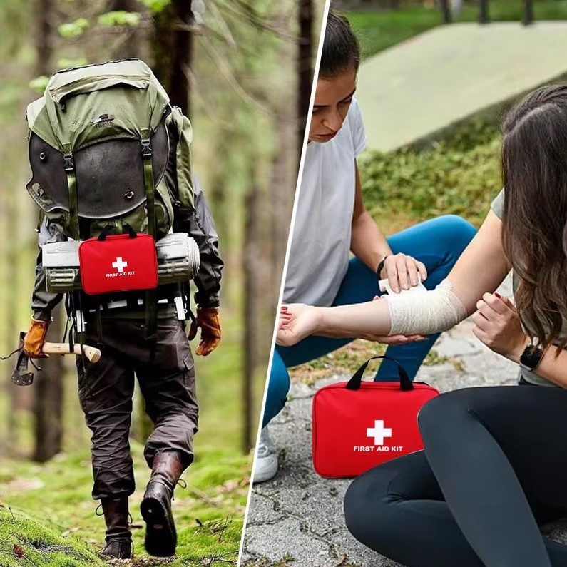 160 Pcs First Aid Car Kit Medical Emergency Trauma Basic Tactical Survival Bag