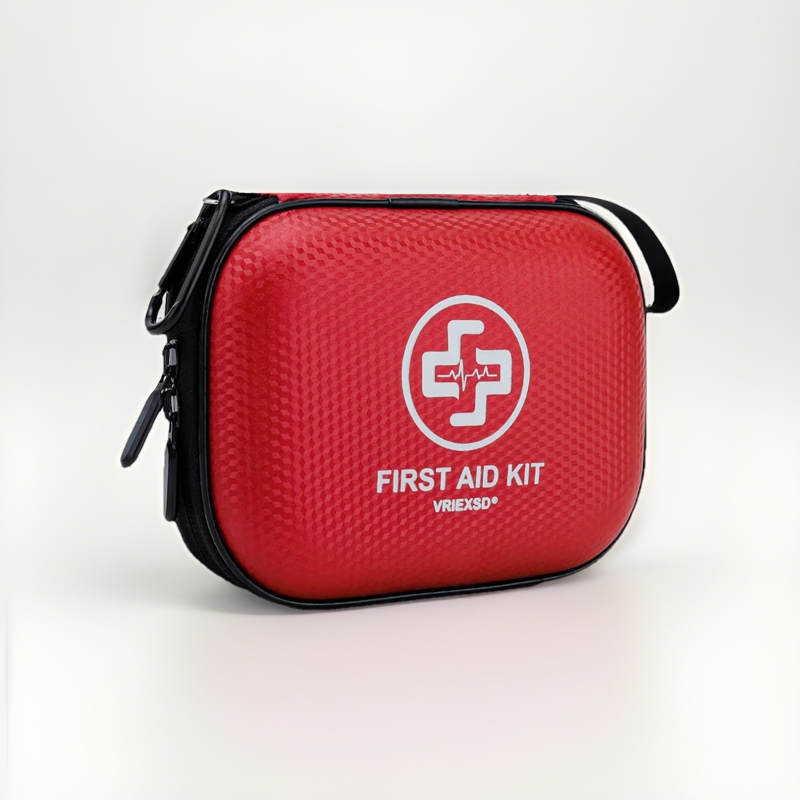 Mini First Aid Kit – 150 Piece Small Waterproof Hard Shell Medical Red