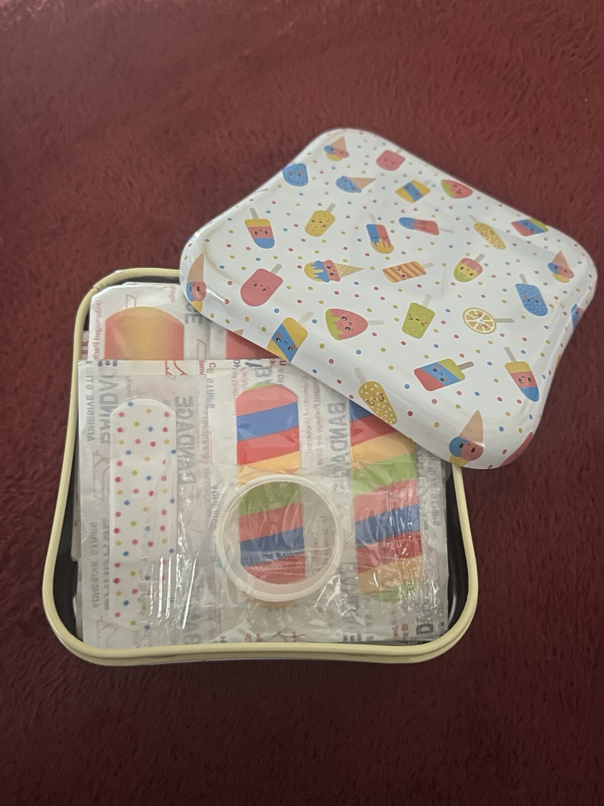 4pk NEW CareUs First Aid Kit Welly Dupe!! 21 Piece Kit! Ice Cream Design!