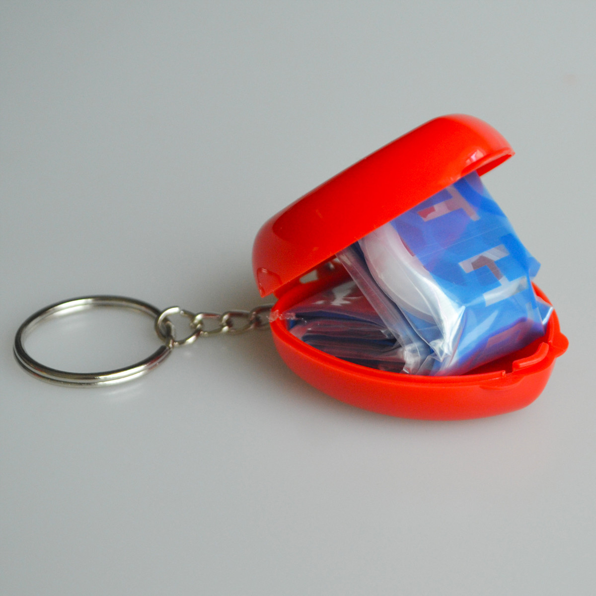 1 pcs Keychian CPR Barrier Mouth To Mouth Rescue Face Shields On way valve