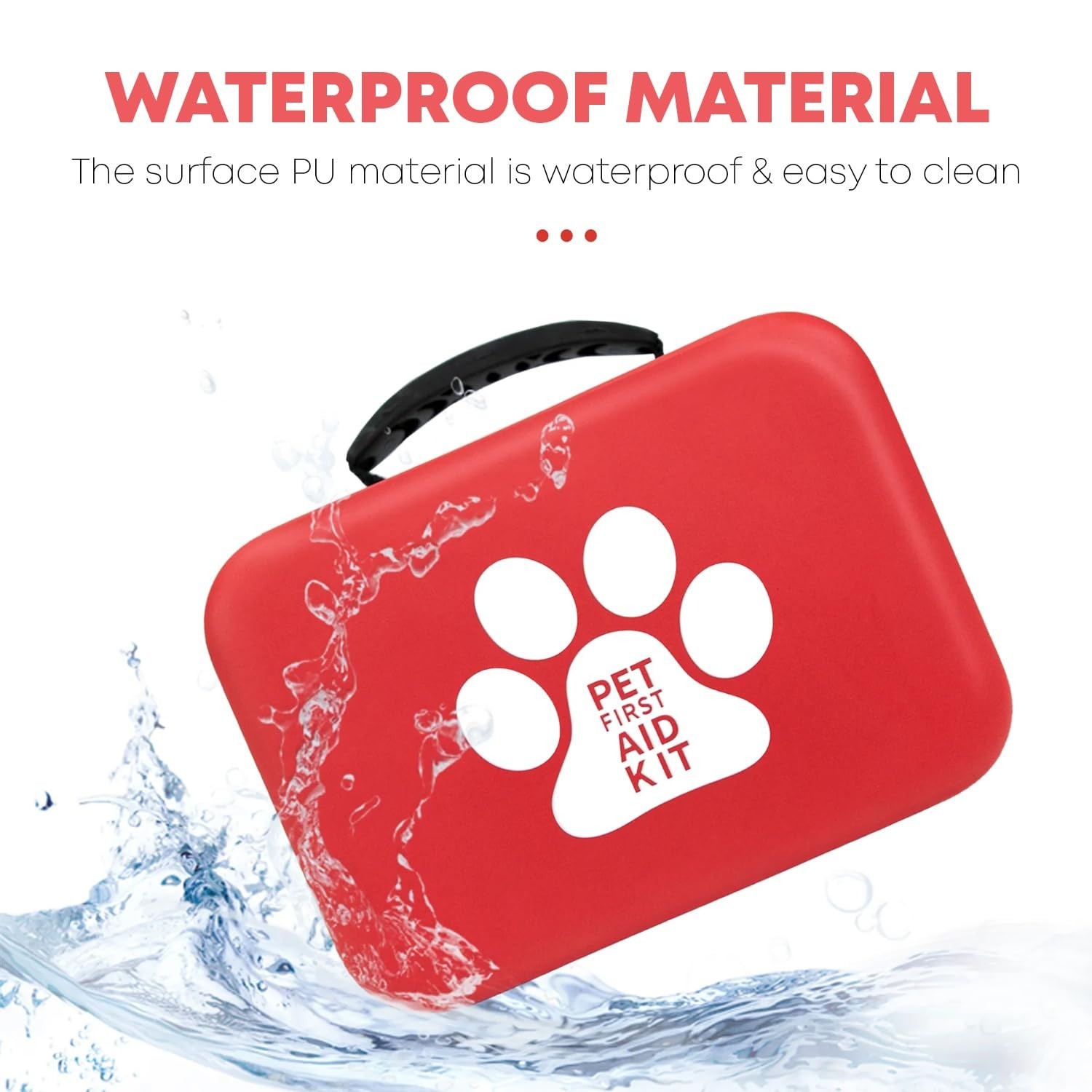 Nazarian Pet First Aid Kit – Portable Waterproof EVA Case for Dogs & Cats Travel