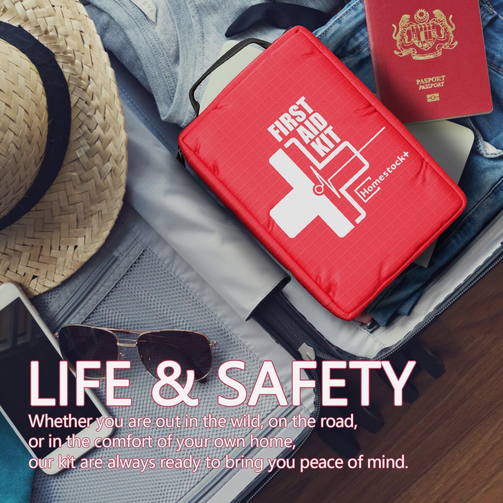 Small First aid Kits,Travel First Aid Kit with Labelled Compartments Molle Sy…
