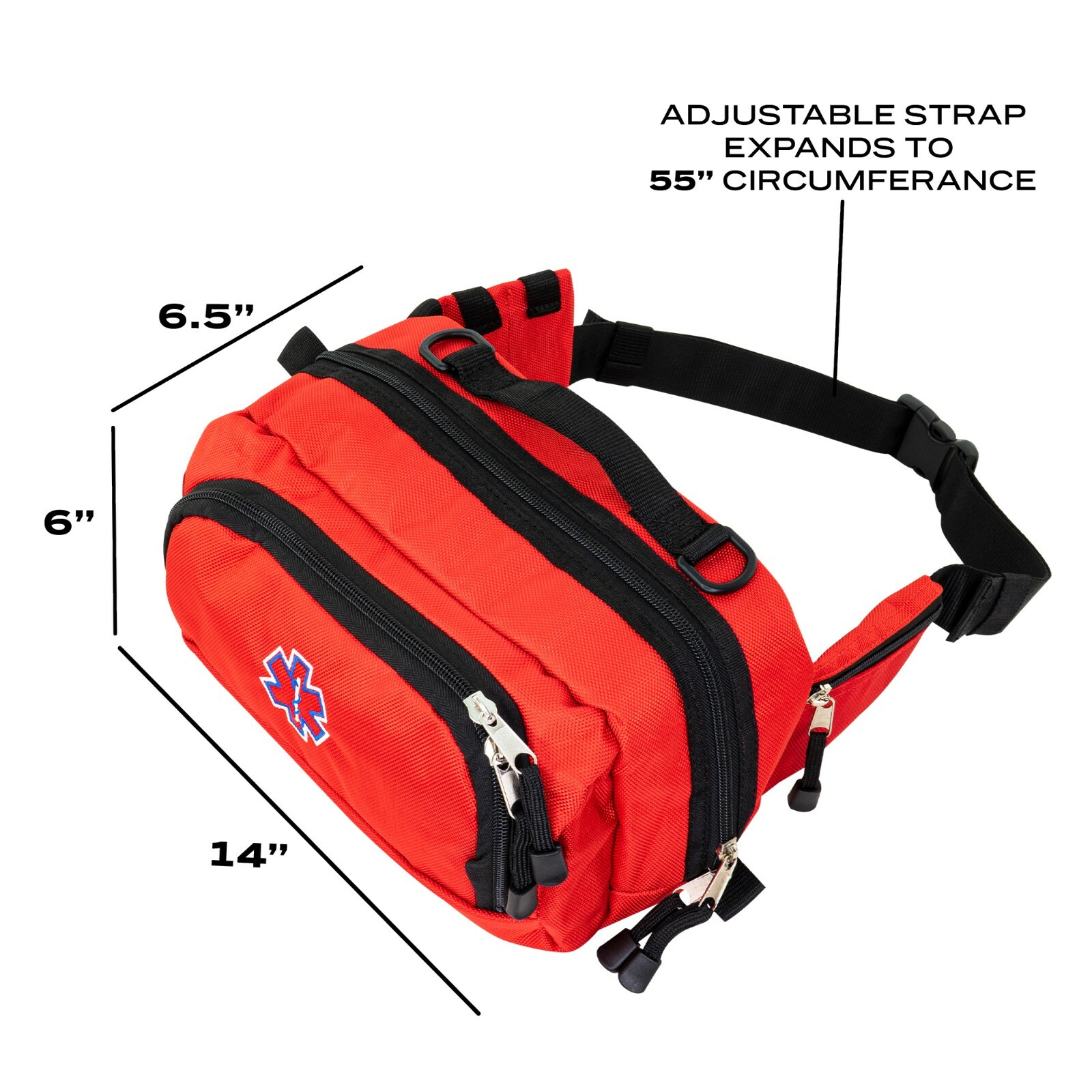 LINE2design First Aid Fanny Pack – Deluxe Paramedic Medical First Responder Bag