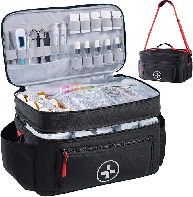 Organizador de bolsas de medicamentos para viajes – Organizador de medicamentos.
