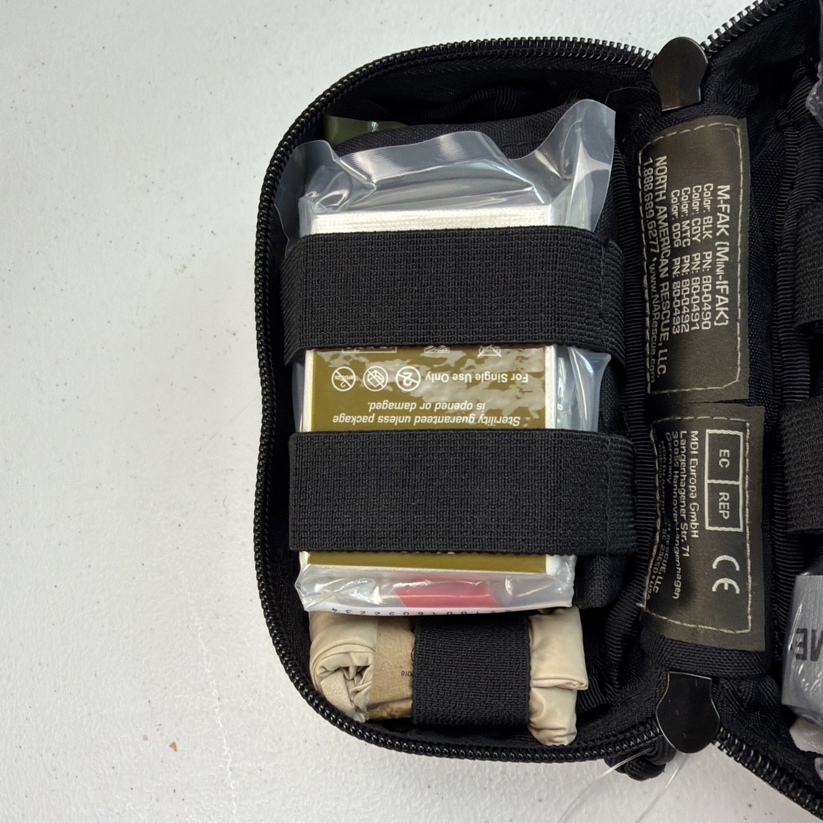 North American Rescue Mini M-FAK IFAK Medical Pouch Kit Black 80-0490 OEM