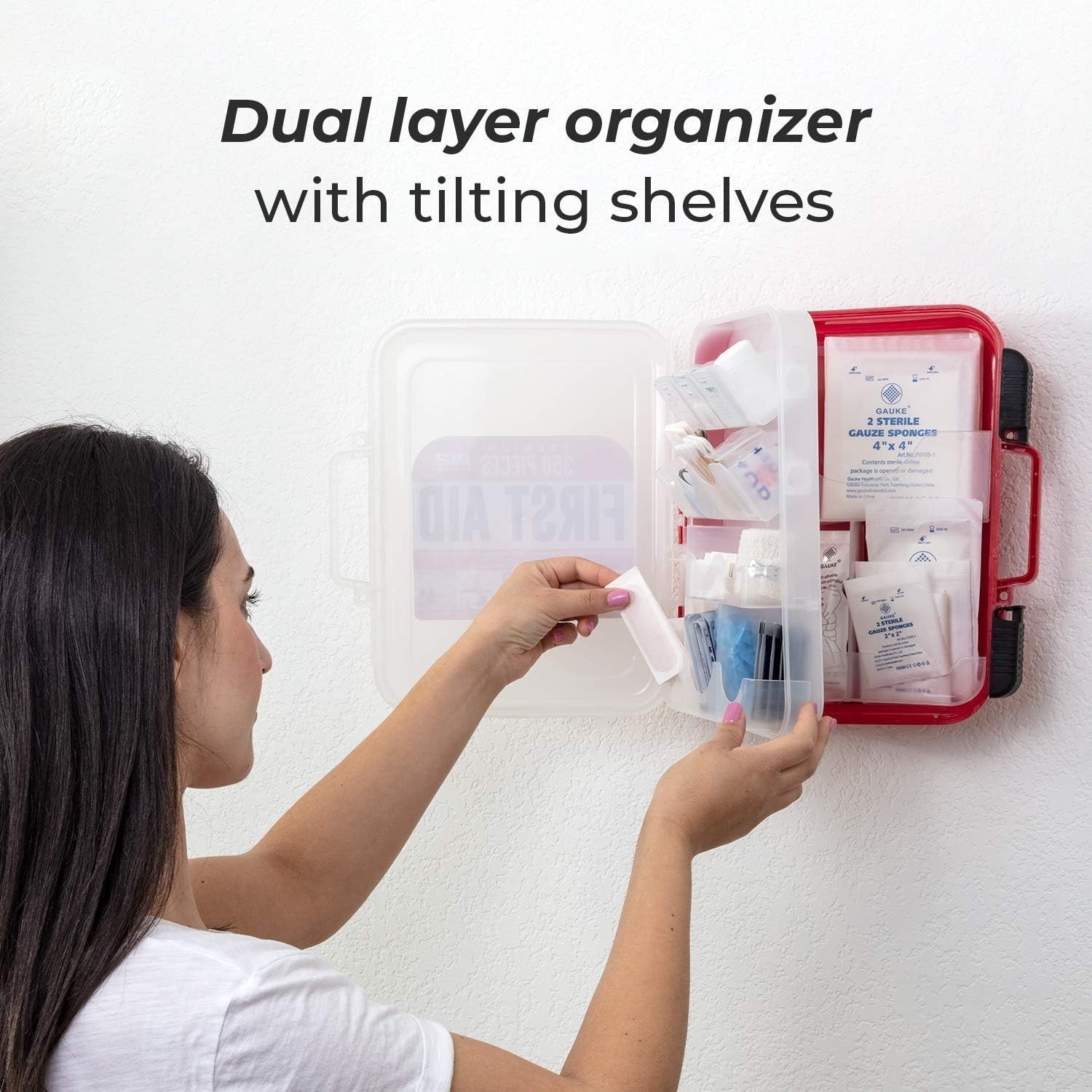 350-Piece Professional First Aid Kit – Wall-Mountable, OSHA-Compliant Safety Kit