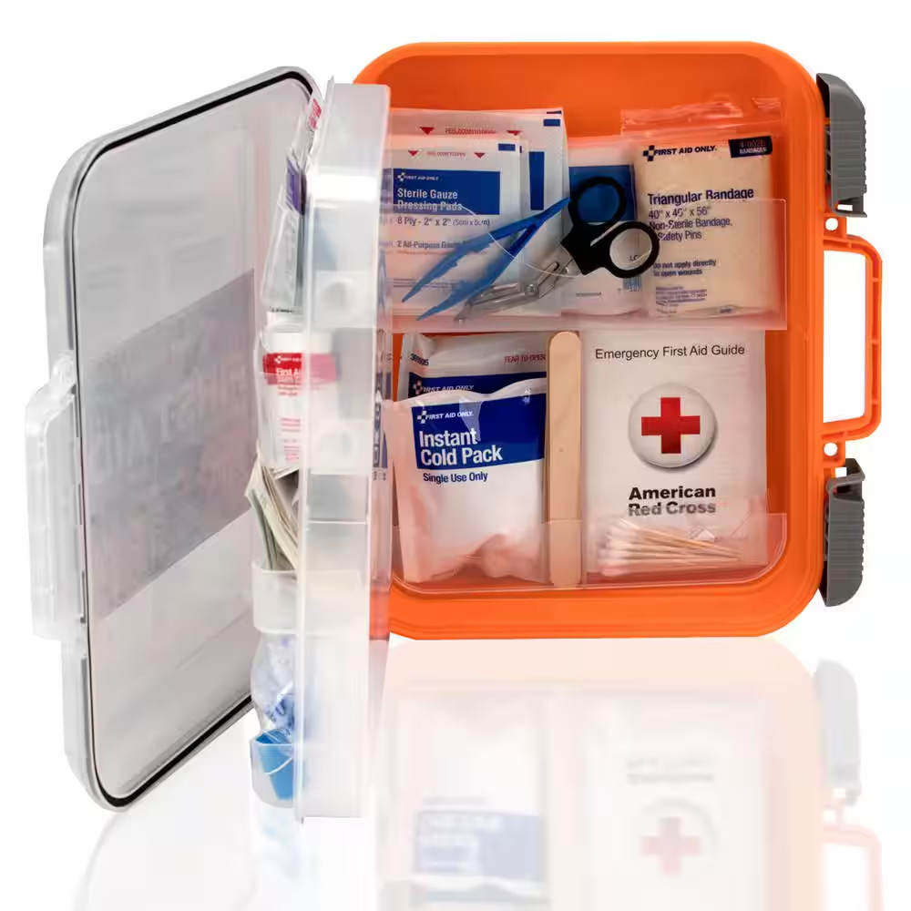 328-Piece Commercial Clear Front Plastic OSHA First Aid Kit