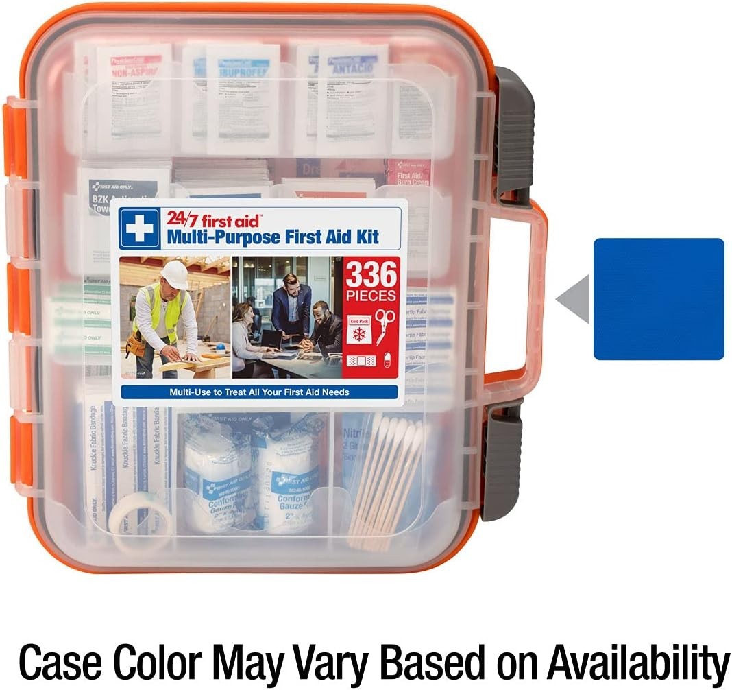 Comprehensive First Aid Kit for Home, Office, and Vehicle – 336 Essential Pieces