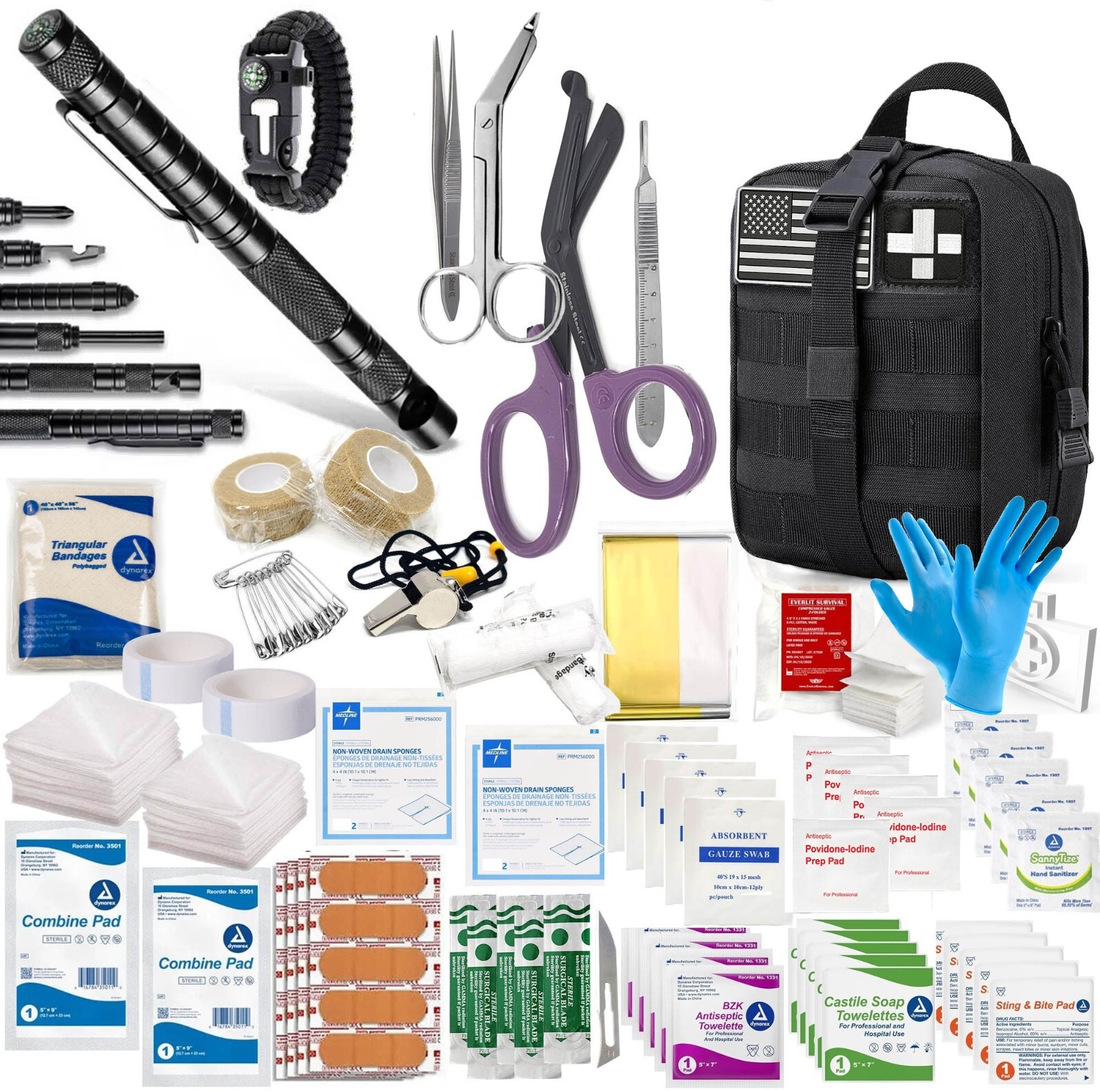 First Aid Personal Medical Bag – Travel Medic Kit – CAT Tourniquet – IFAK 147Pcs