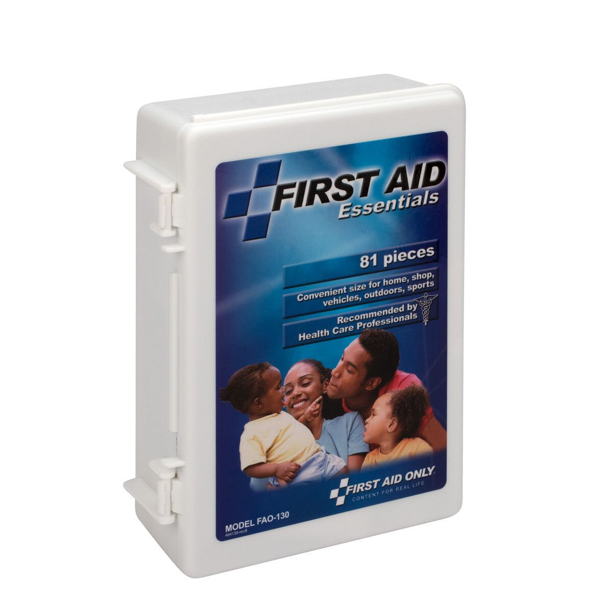 First Aid Kit, 80 Pcs. Plastic Case For emergencies at Home, Car, Water, Camping