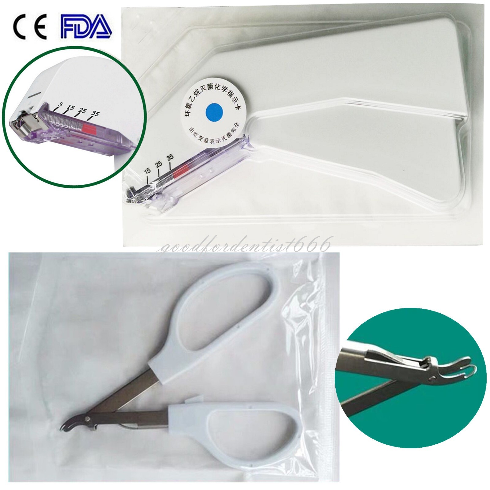 Skin Stapler and Remover, Sterile, Surgical 35 REGULAR Preloaded, Surgical Use