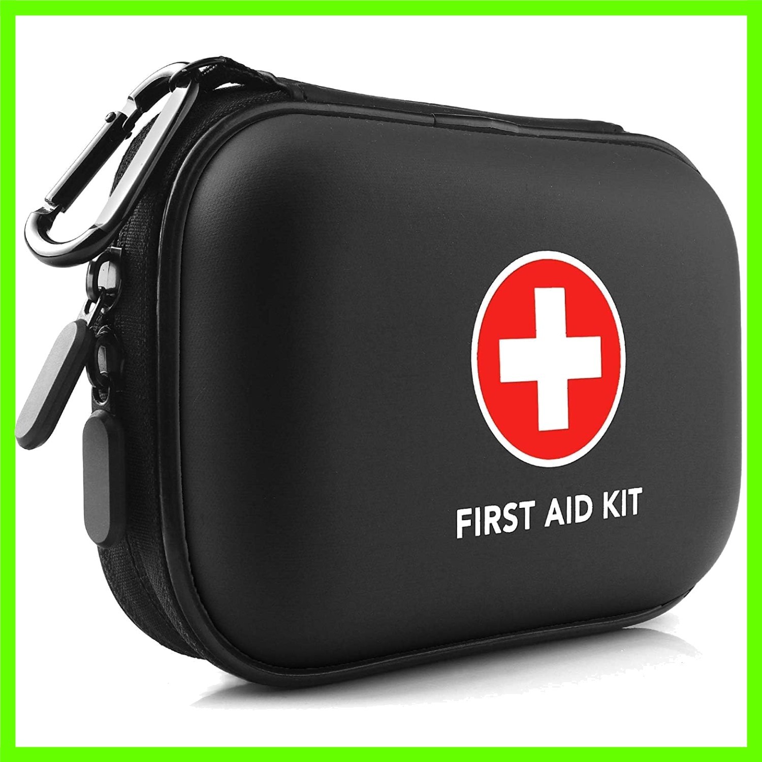 Mini First Aid Kit, 100 Pieces Water-Resistant Hard Shell Small Case – Perfec…