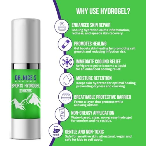 Sports Hydrogel For Hikers – Soothing Cooling Gel for 1 Fl Oz (Pack of 1)