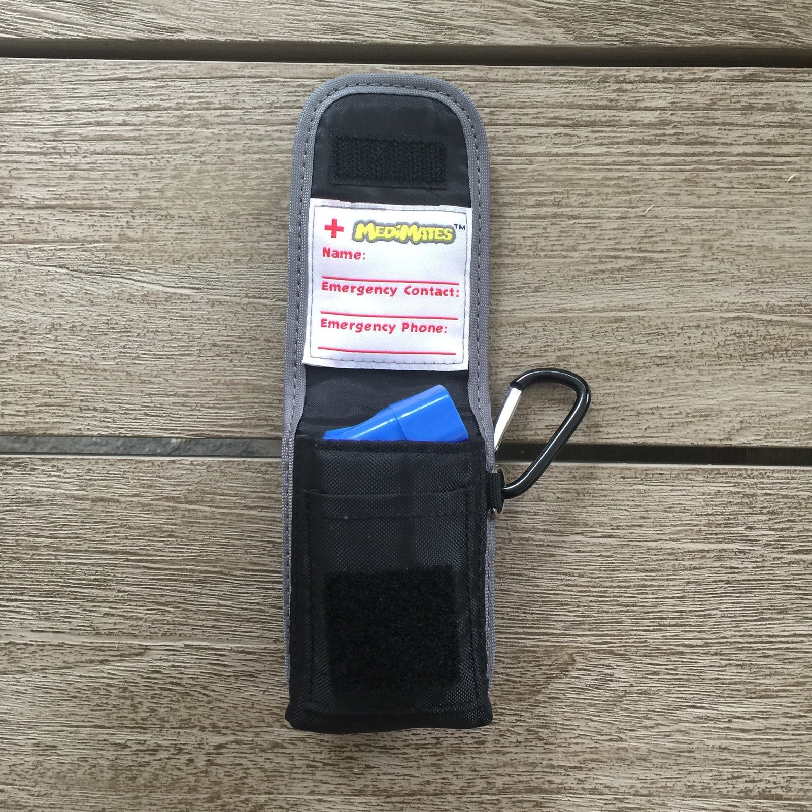 AllerMates Small Medicine Case Asthma Inhalers Puffers medicines BLACK Clip NEW