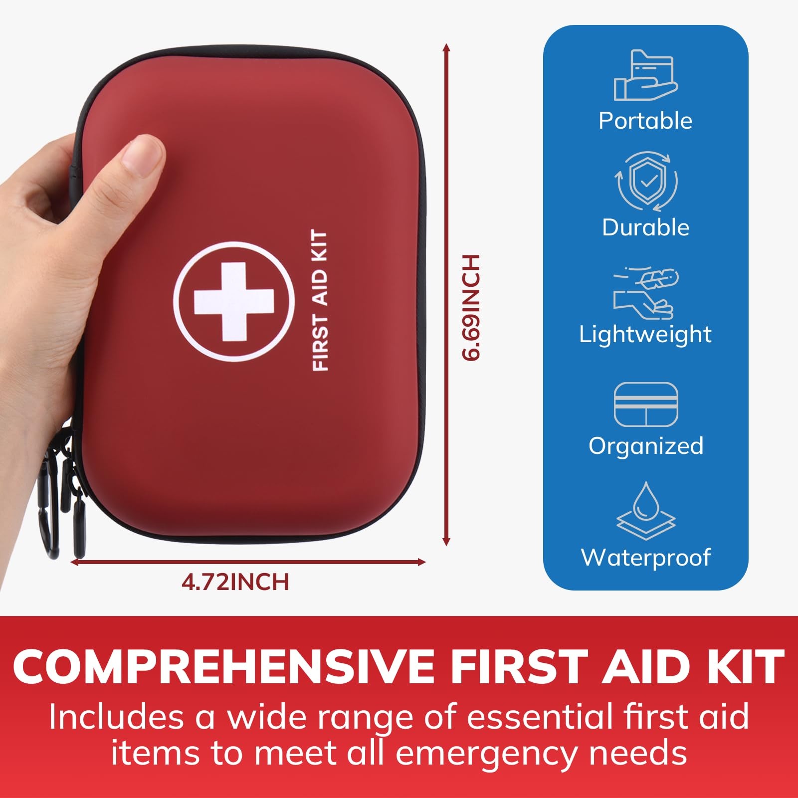 Gifts for Men Christmas Mini First Aid Kit – 144pcs Emergency Medical Kit wit…