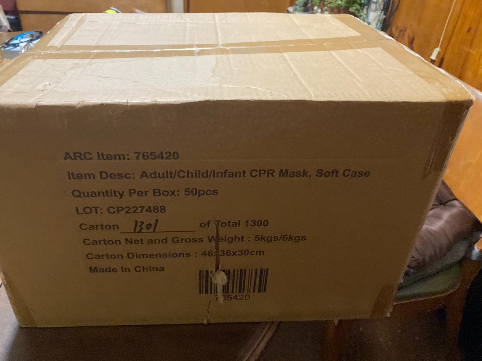 1- Case (50) American Red Cross Adult & Infant CPR Pocket Rescue Shield w/ Valve