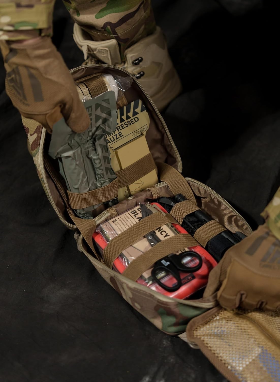Compact Tactical First Aid Kit with C-A-T Tourniquet for Emergency Preparedness