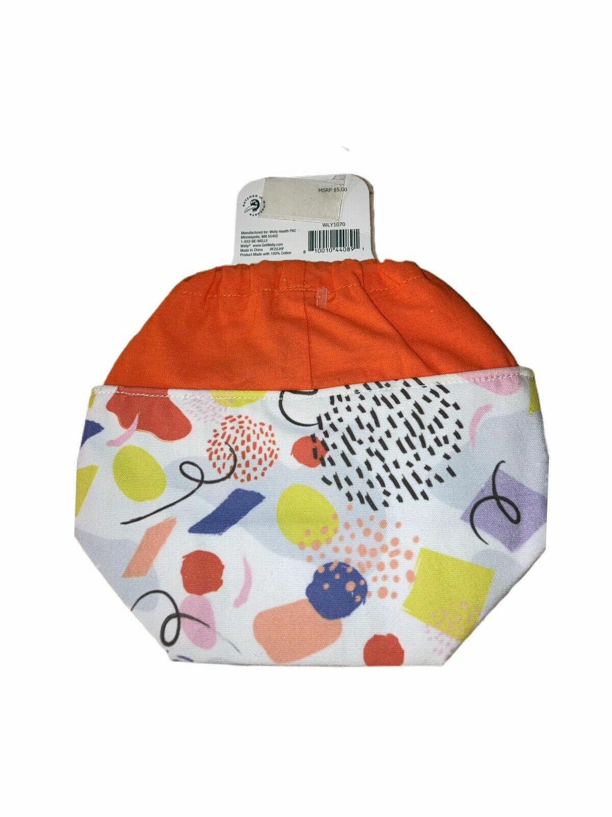 Welly 2 Pack First Aid Stash Pouches Abstract Print Orange Cotton WLY1070 NEW